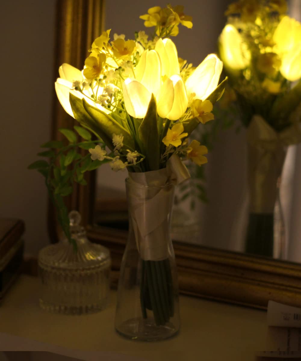 Amazon｜VIA K STUDIO ロマンティック チューリップ ブーケ LED 花束